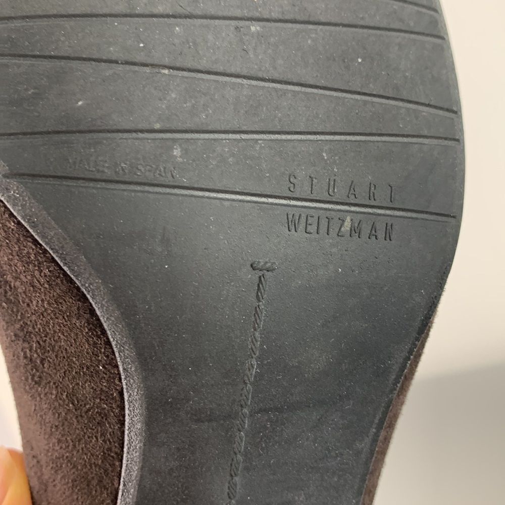 Stuart Weitzman Women's Shoes Pumps Size 9 Suede Brown Buckle Designer Luxury - Picture 13 of 13